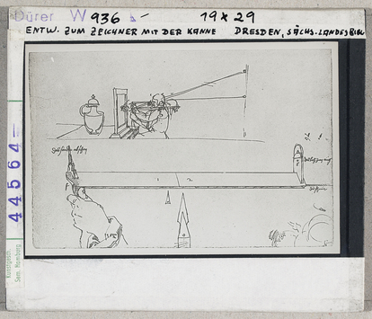 preview Albrecht Dürer: Entwurf zum Zeichner mit der Kanne. Dresden, Landesbibliothek 